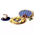 Indigo Round Serving Plate