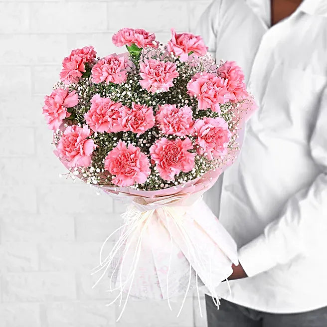 Blush Carnation Flower Bouquet