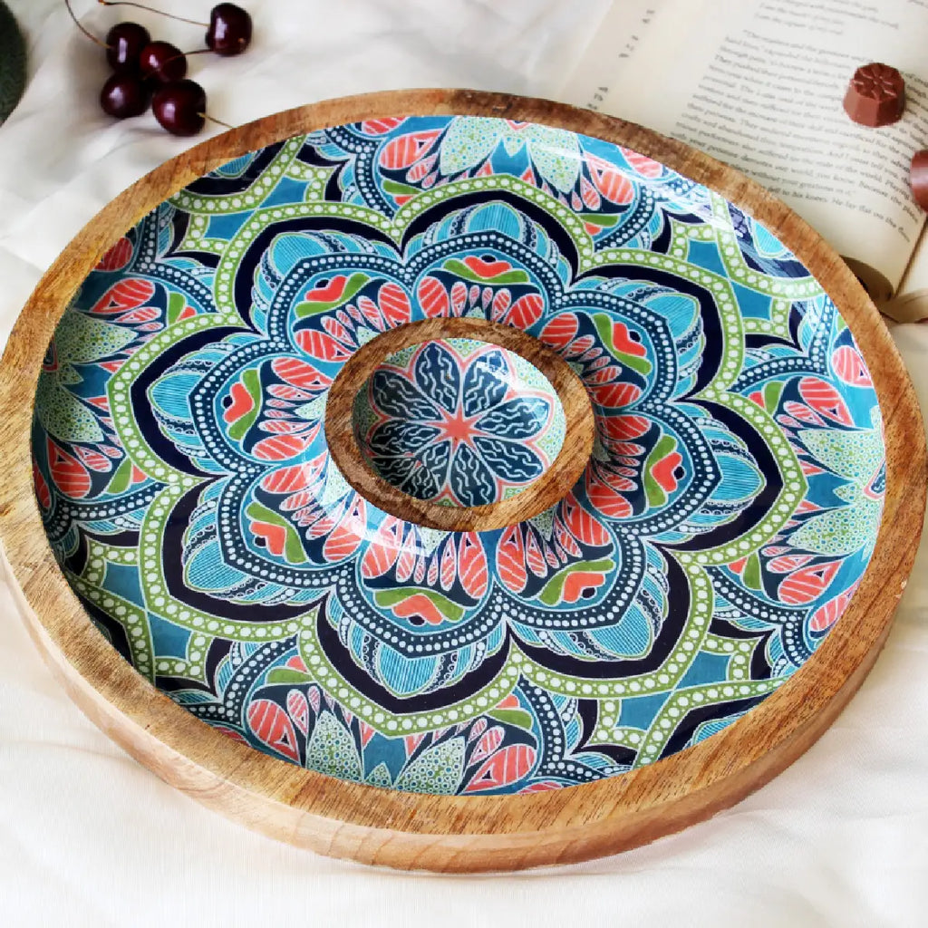 Mandala Muse Chip & Dip Platter Set.