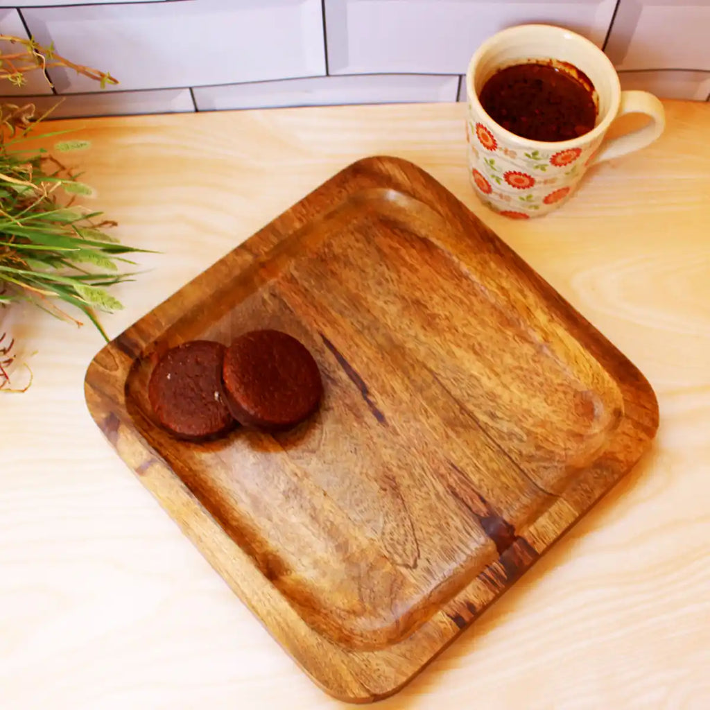 Square Wooden Platter