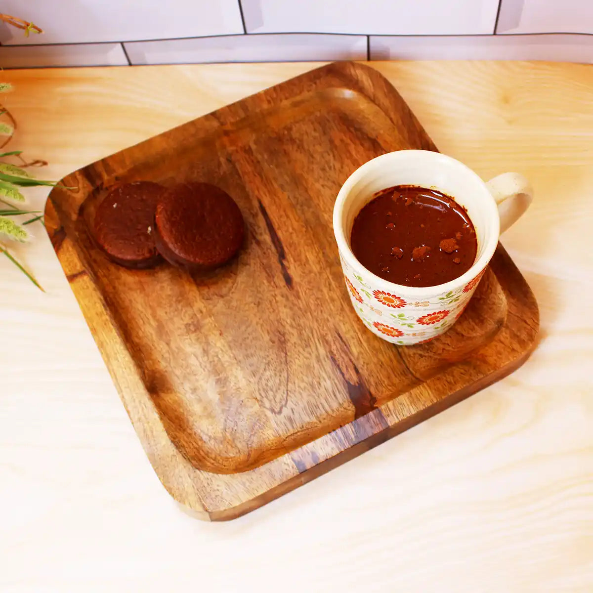 Square Wooden Platter