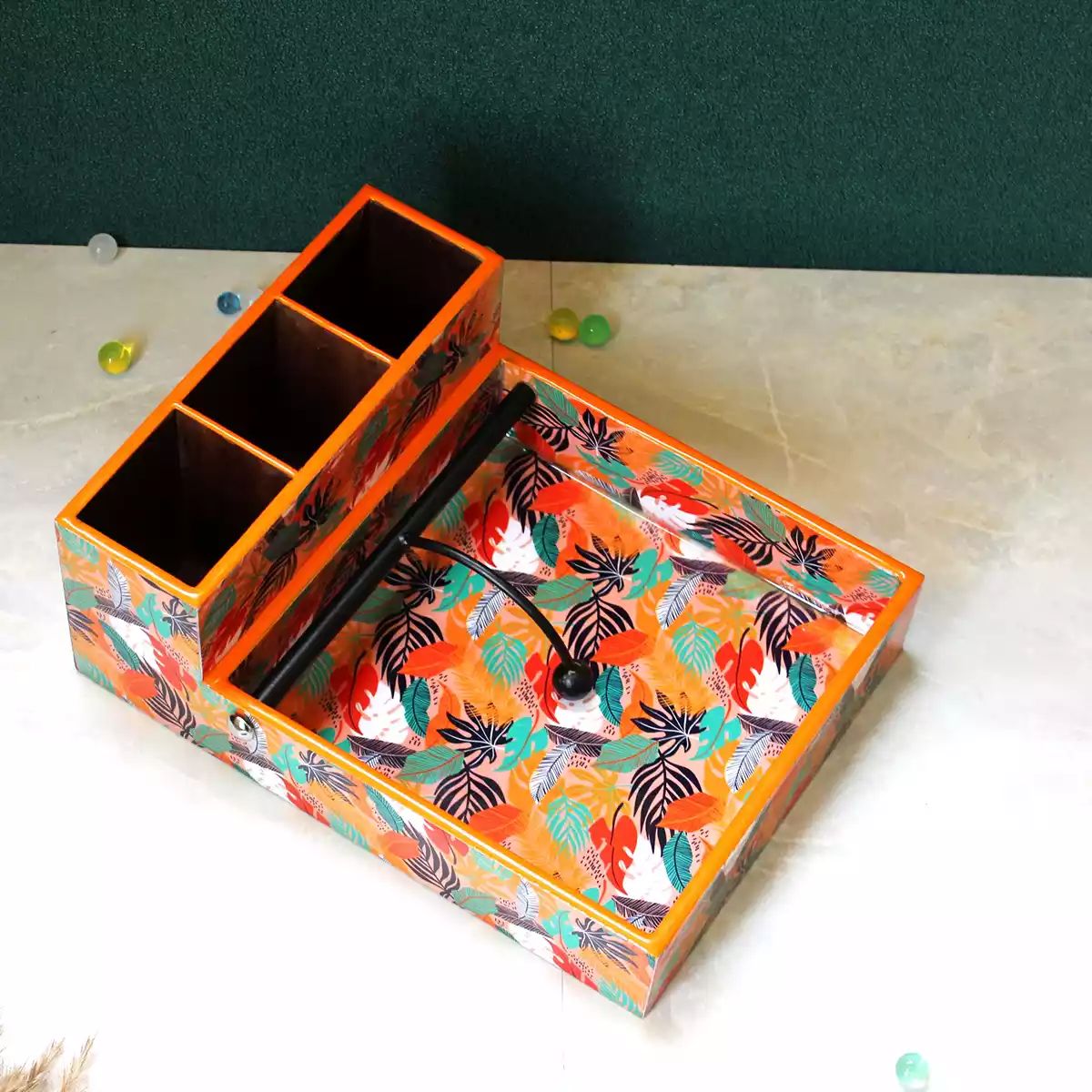 Orange Bloom Cutlery Caddy - Table Organisers Collection