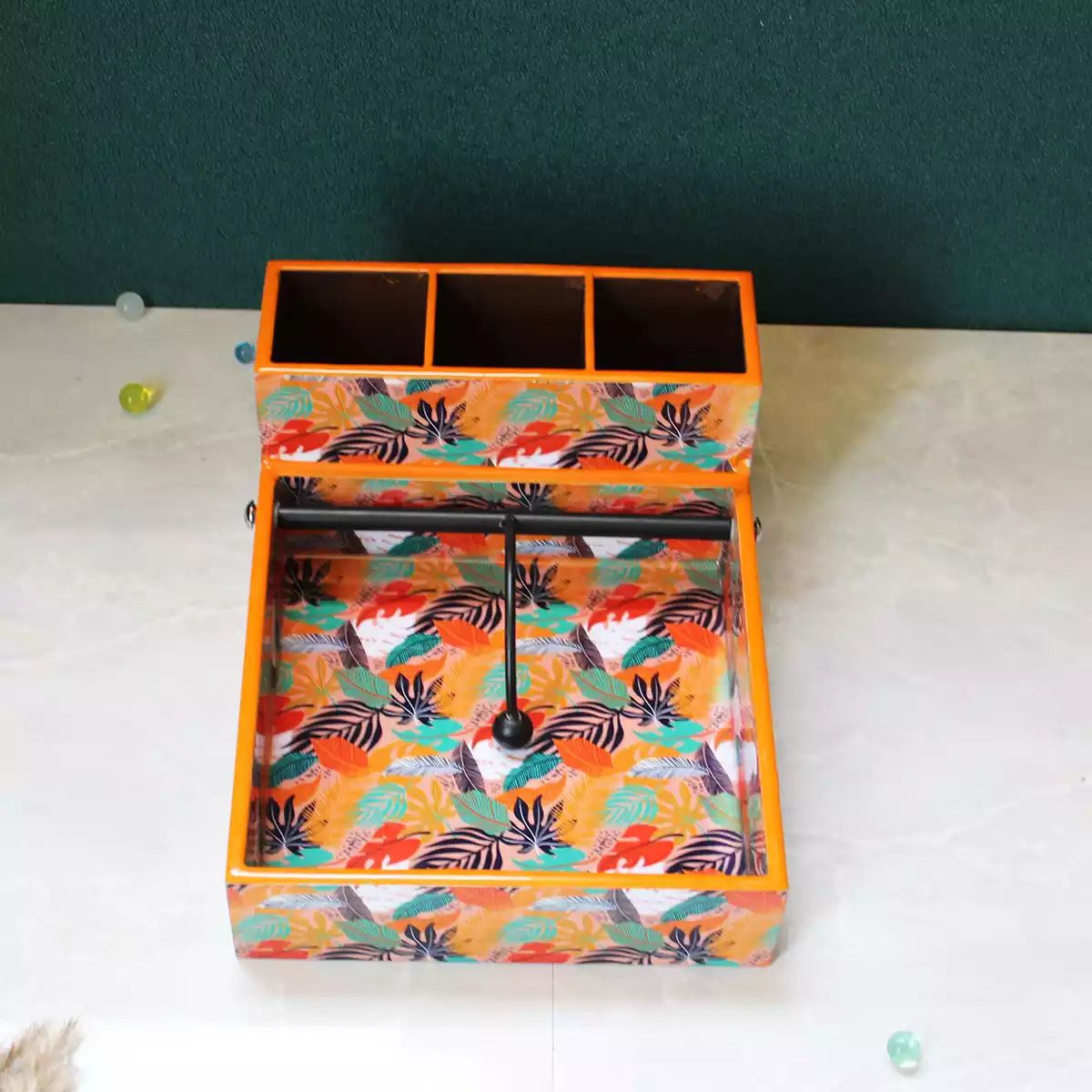 Orange Bloom Cutlery Caddy - Table Organisers Collection