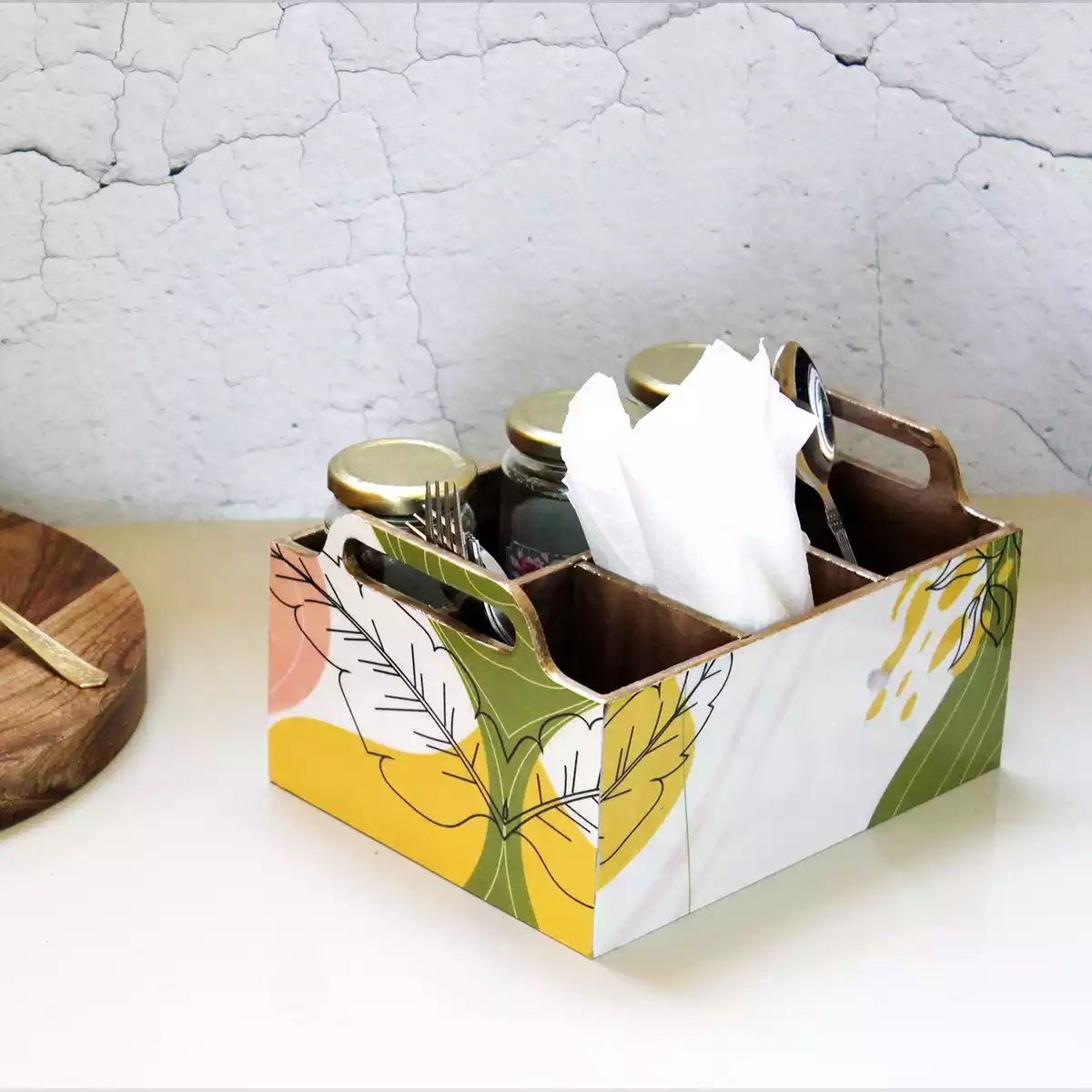 Forest Green Table Cutlery Holder
